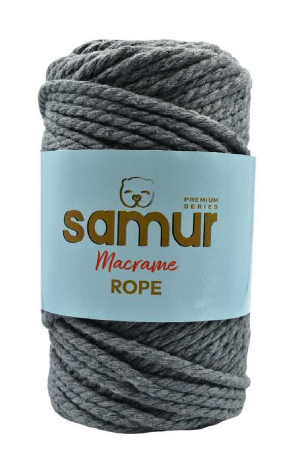 SAMUR,ROPE 3 BÜKÜM MAKROME 06 KOYU GRİ