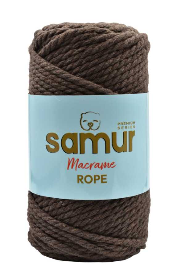 SAMUR,ROPE 3 BÜKÜM MAKROME 31 ACI KAHVE