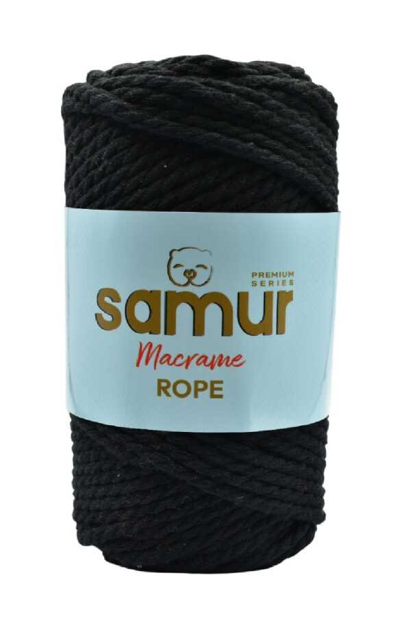 SAMUR,ROPE 3 BÜKÜM MAKROME 32 SİYAH