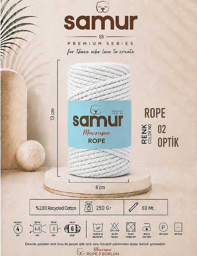 SAMUR,ROPE 3 BÜKÜM MAKROME 02 OPTİK